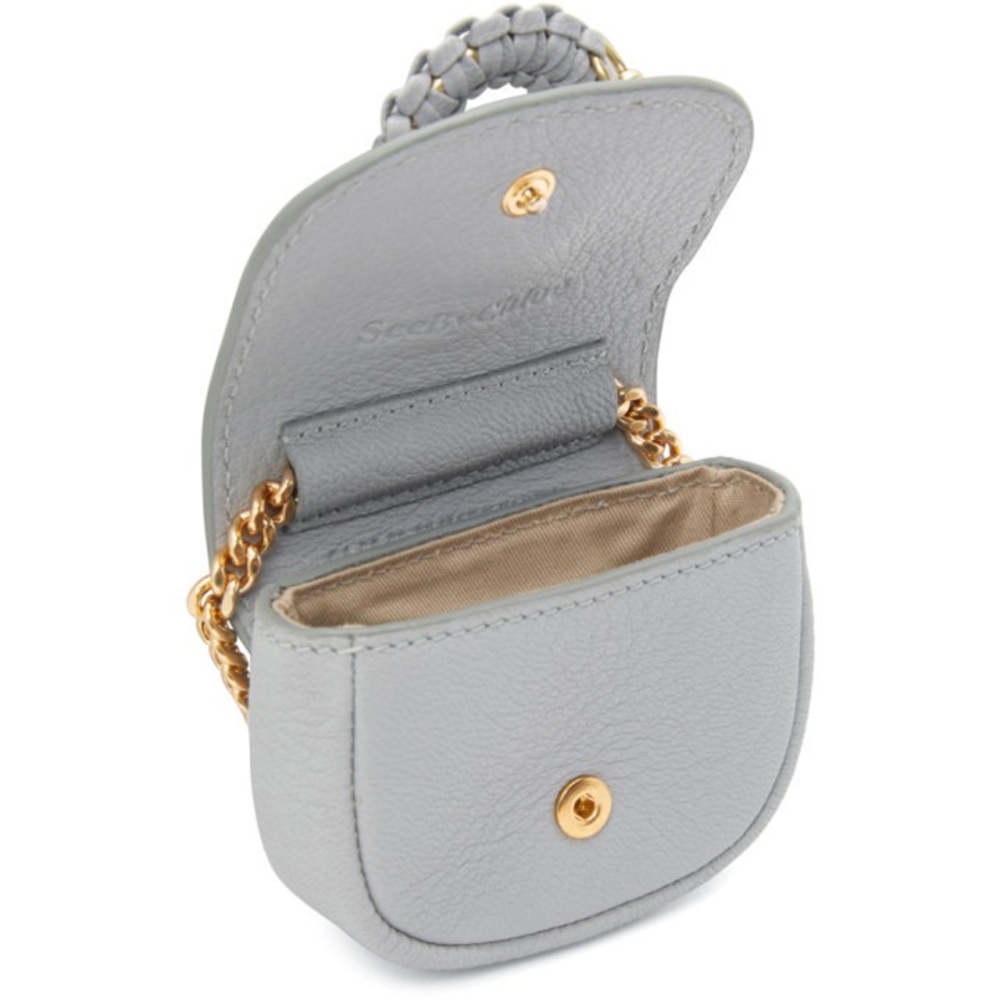 SEE BY CHLOE Hana Coin Purse Grey Leather - Picture 4 of 15